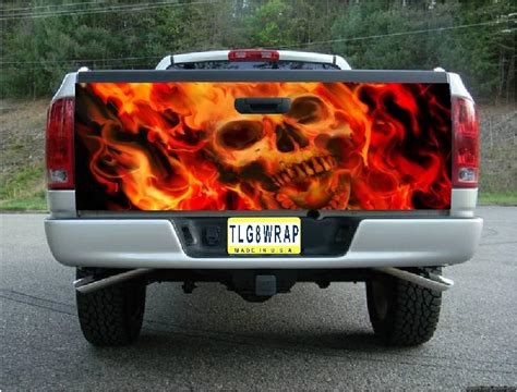 Car And Truck Graphics Decals T16 Grim Reaper Skull Tailgate Wrap Vinyl