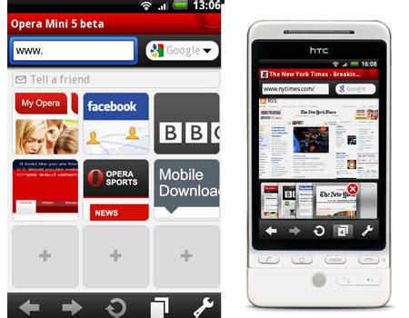 Here you will find apk files of all the versions of opera mini available on our website published so far. Opera Mini 5 beta out for Android phones - TechShout
