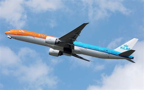 Download Wallpapers Boeing 777 300er Passenger Plane Klm Orange