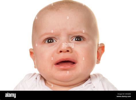Face Of A Crying Sad Babies Stock Photo Alamy