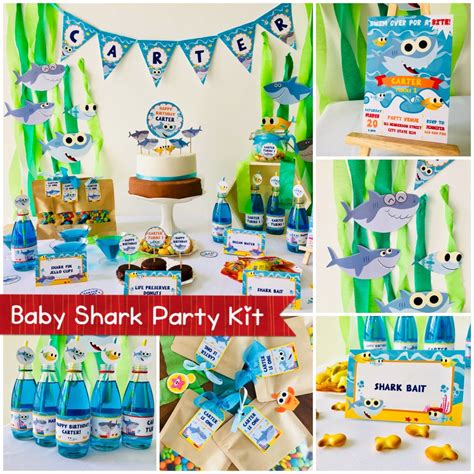 Baby Shark Birthday Party Bundle Baby Shark Party Supplies Popsugar