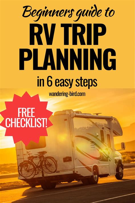 Beginners Rv Trip Planner 6 Easy Steps To Success Rv Trip Planner Rv Trips Planning Rv Travel