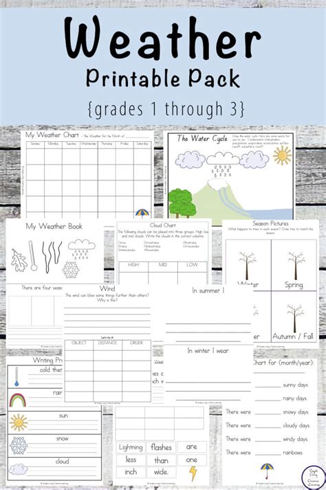 Printable Weather Unit Grades 1 Through 3 Simple Living Creative