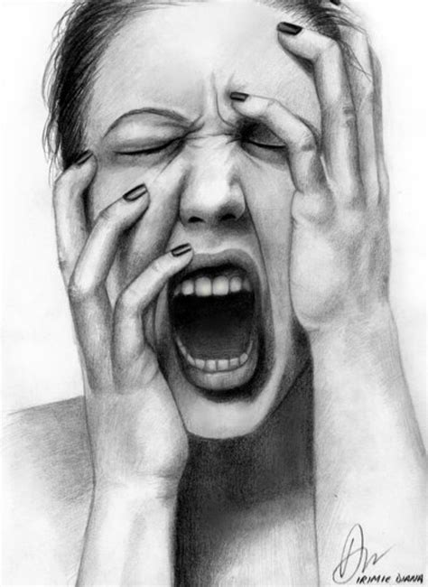 Pin By Monica Jones On Art And Tattoos Emotional Art Scream Art Gcse Art Sketchbook
