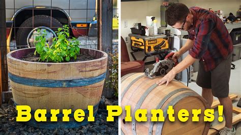 Make Your Own Barrel Planter Cheap Easy Diy Youtube