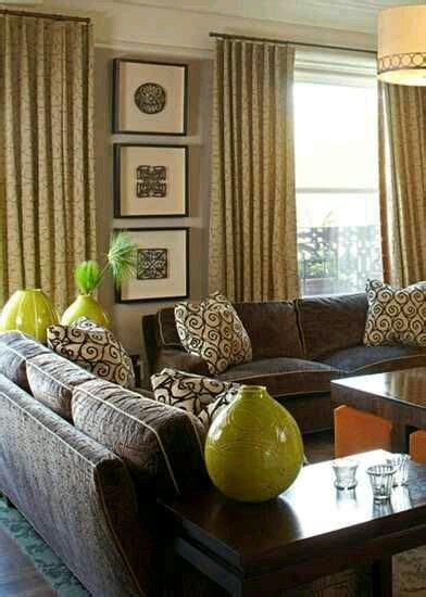 Salotto | Brown and green living room, Brown living room, Living room green