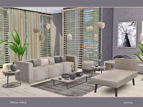 Sims 4 — Wilma Living By Soloriya — A Set Of Furniture For Your Living