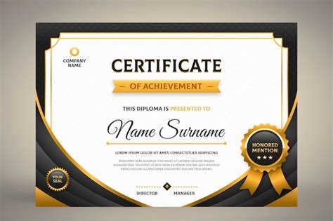 Free Vector Certificate Template Design