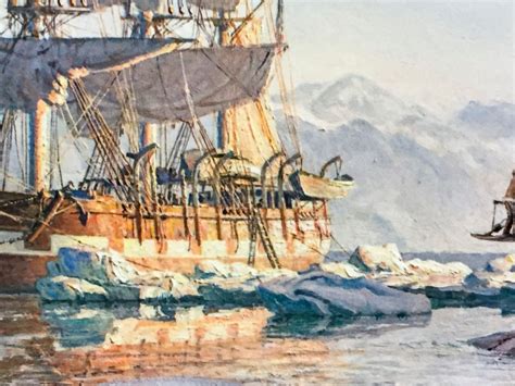 John Stobart Print Whaling In The Arctic The Charles W Morgan In