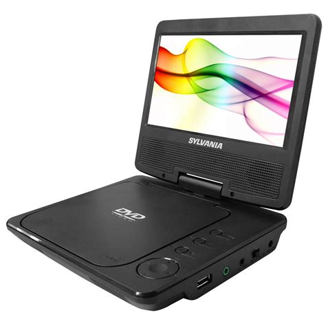 Sylvania SDVD7027 Portable DVD Player 7" Swivel Screen, Black - Walmart