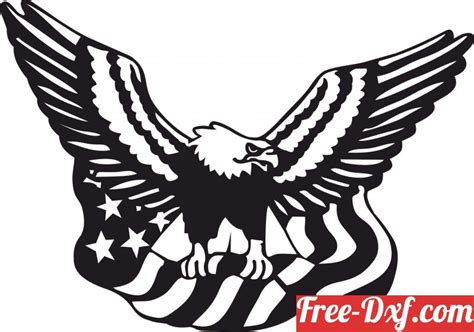 Download Eagle With Usa Flag Svg P52gn High Quality Free