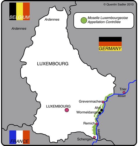 Luxembourg Wine Regions France Wine Map Wine Region