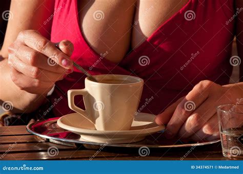 Cup Of Coffee Stock Image Image Of Lady Hands Coffin 34374571