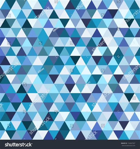 Geometric Mosaic Pattern Blue Triangle Texture Stock