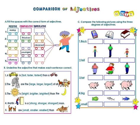 English Chamber Exercise 4 Comparison Of Adjectives Part 1