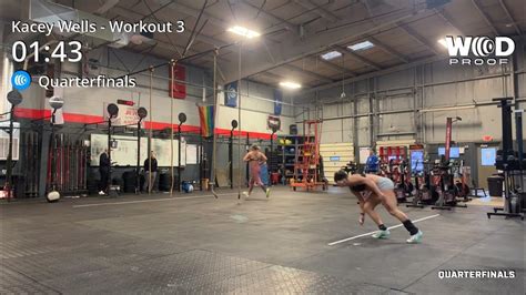 Kacey Wells Crossfit Quaterfinals 2022 Workout 3 Youtube