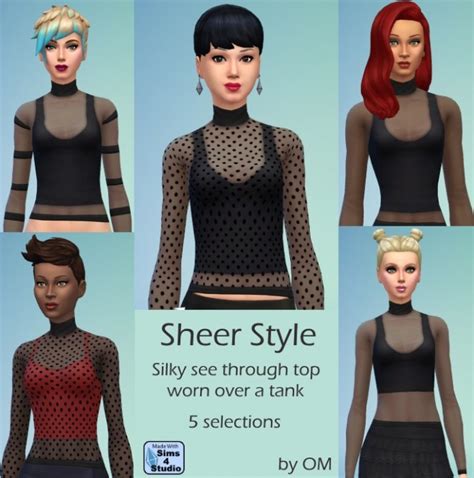 Sheer Style Top By Om At Sims 4 Studio Sims 4 Updates