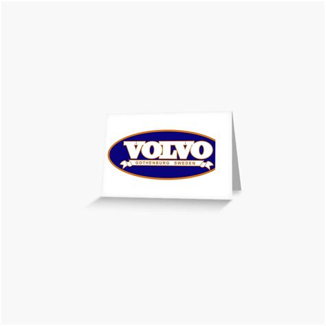 Volvo Retro Logo Greeting Card By Sleekmode Redbubble