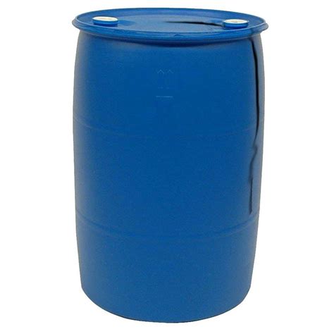 55 Gal Industrial Plastic Drum Sealed Tight W 2 Bungs Blue Bpa Free