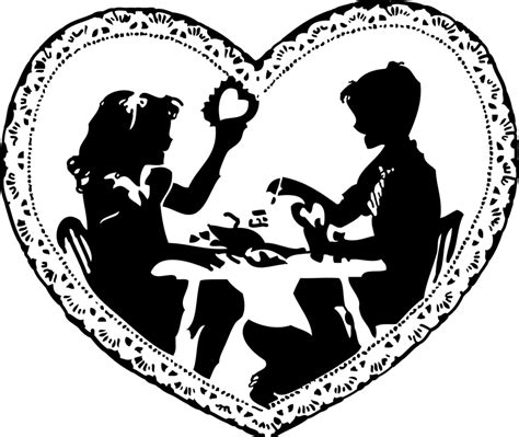 Valentines Love Heart Black And · Free vector graphic on ...