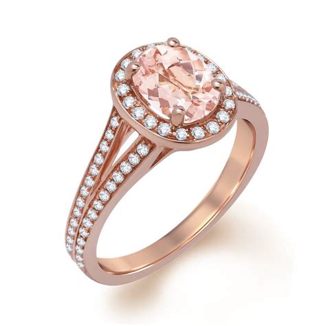 1 75 Total Carat Weight 14K Rose Gold Precious Gemstone Ring At