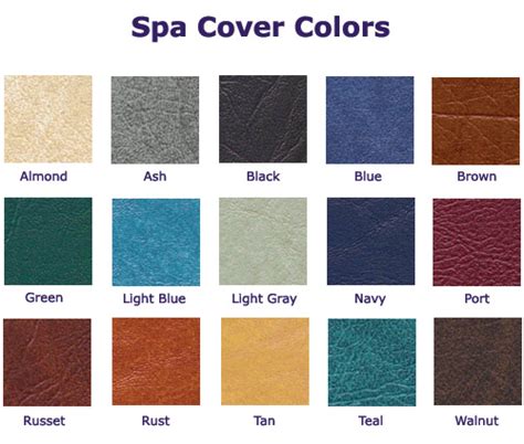 Spa Cover Colors Spas And Moore