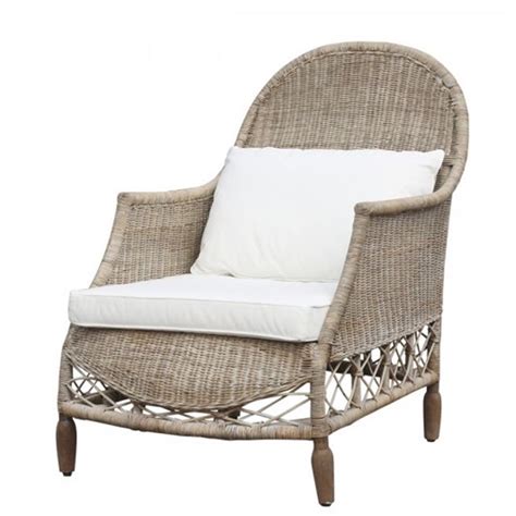 French Wicker Outdoor Armchair
