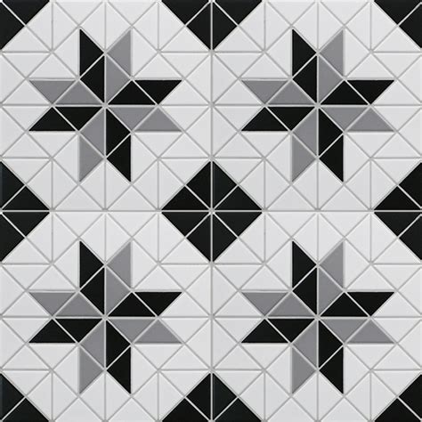 Classic Blossom 2 Triangle Geometric Tile Mosaic Ant Tile