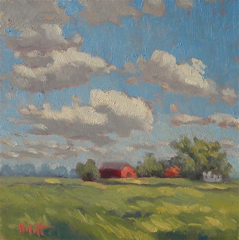 Painting Daily Heidi Malott Original Art Red Barn Rural Landscape