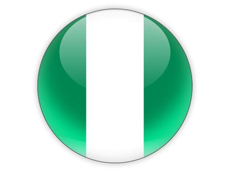 Round Icon Illustration Of Flag Of Nigeria