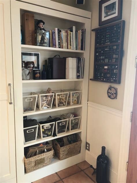 The secret to making a bookcase door function is in the hinges. This bookshelf is no ordinary bookshelf. It hides our ...