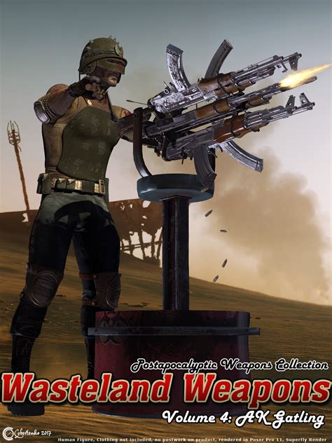 Wasteland Weapons Ak Gatling 3d Models Cybertenko