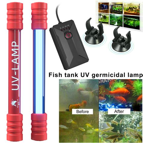 13w Aquarium Submersible Uv Light Sterilizer Pond Fish Tank Germicidal