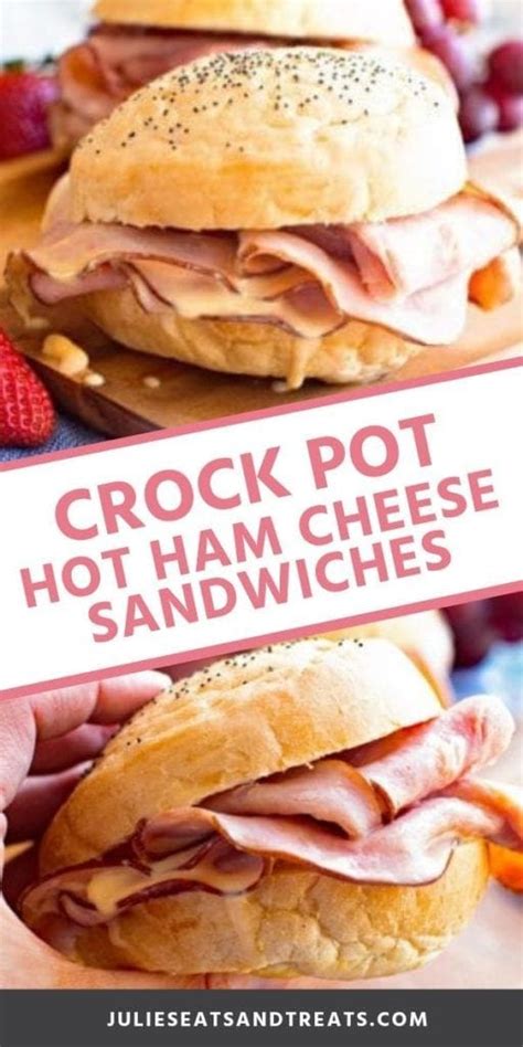 In a bowl, whisk together 1 cup brown sugar, red stag and hot sauce until well combined. Crock-Pot Hot Ham & Cheese Sandwiches - Julie's Eats ...