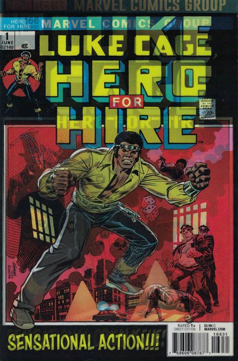 Luke Cage 166 Dave Johnson Lenticular Hero For Hire 1 Homage Variant