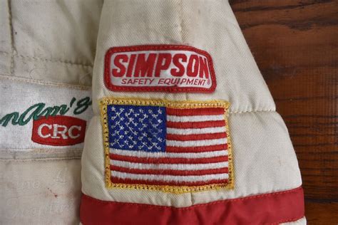 Vintage Retro Simpson Drag Sprint Dirt Race Car Uniform Racing Fire