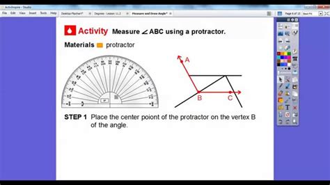 Measure And Draw Angles Lesson 113 Youtube