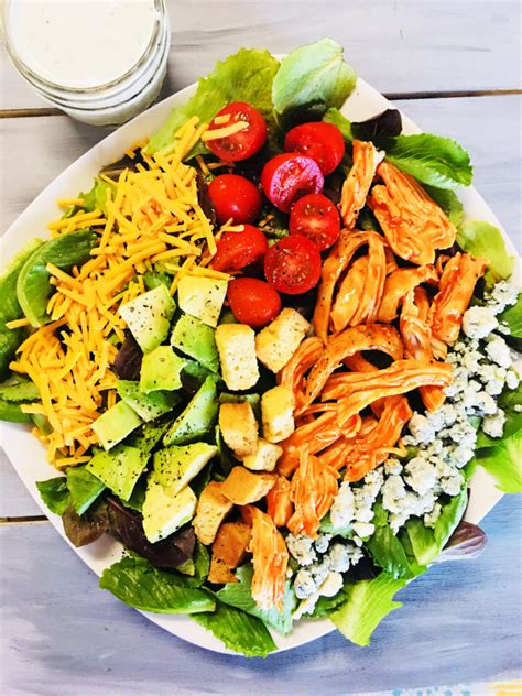 Buffalo Chicken Salad With Homemade Healthy Ranch Cooks Well With Others