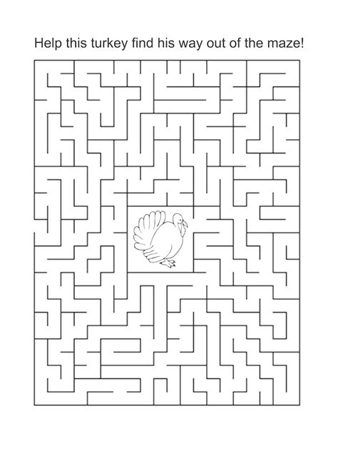 13) what can you see in the picture? Thanksgiving Mazes - Best Coloring Pages For Kids