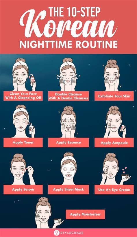 complete 10 step korean skin care routine for morning and night night skin care routine skin