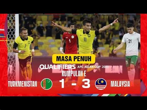 Highlight MALAYSIA 3 Vs 1 TURKMENISTAN AFC Asian Cup 2022 All Goal