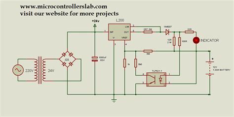 The layout facilitates communication between electrical engineers designing electrical circuits and implementing them. 12 volt 1.3AH battery charger circuit diagram