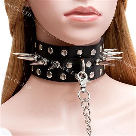 Hot Hot Slave Collar Sex Toys Locking Rivet Neck Harness