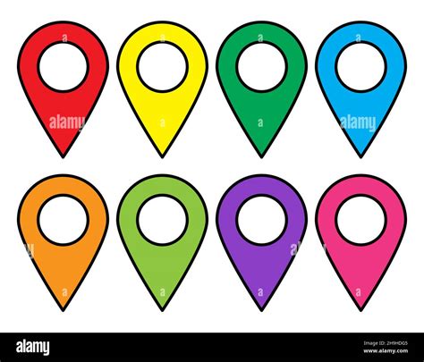 Set Of Map Pin Icons Modern Map Markers Location Pin Sign Vector