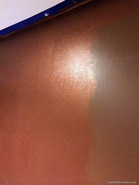 A Shimmery Metallic Copper Wall With Modern Masters Nomadic Decorator