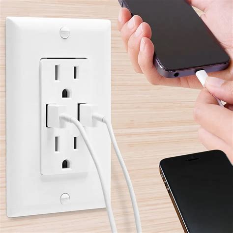 Outad Dual 24a 2 Port Rapid Charging Usb Wall Outlet Conventional
