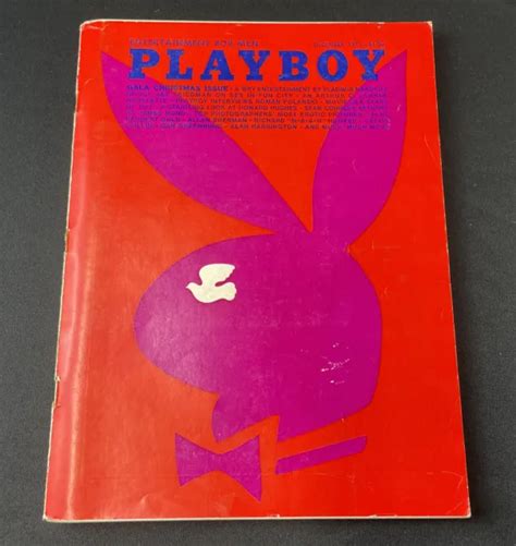 Original December 1971 Issue Of Playboy Magazine Karen Christy Sean