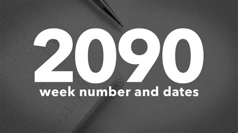 2090 Calendar Week Numbers And Dates List Of National Days
