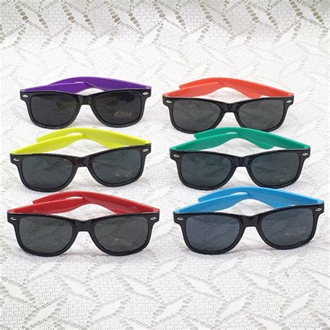 24 pairs custom made 80 s style neon party sunglasses fun t party favors party toys goody bag