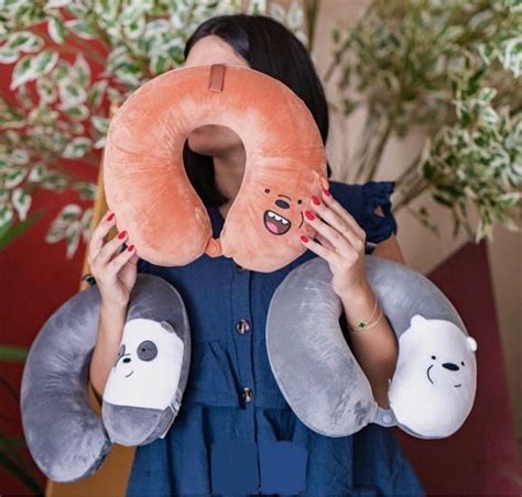 We Bare Bears Neck Pillow By Miniso Memory Foam On Carousell